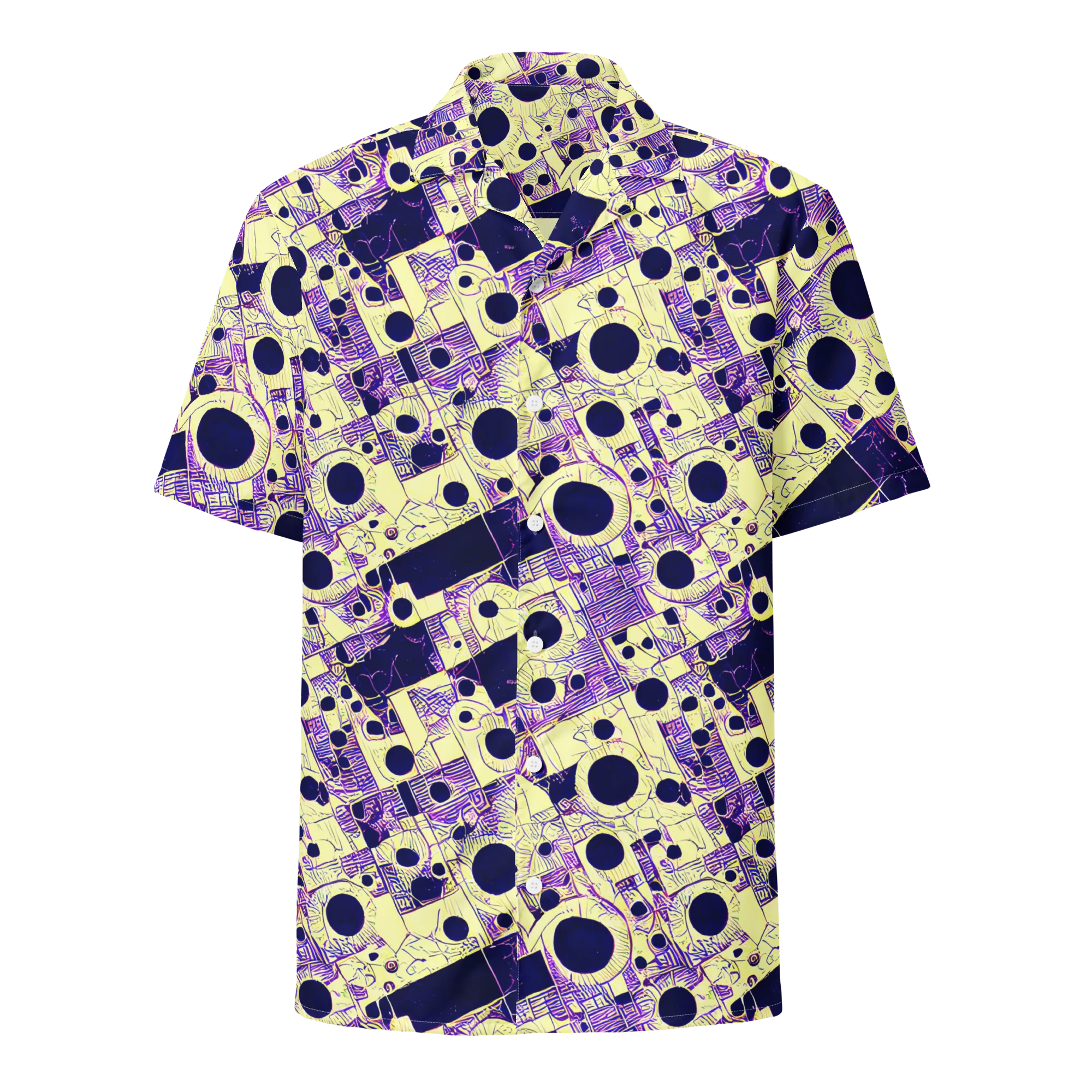 Solar Blueprint on Button Shirt — Front
