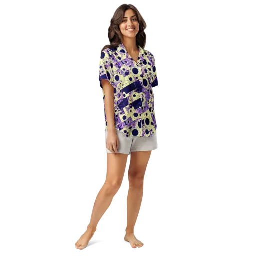 Solar Blueprint on a Women's Short Sleeve Pajama Top