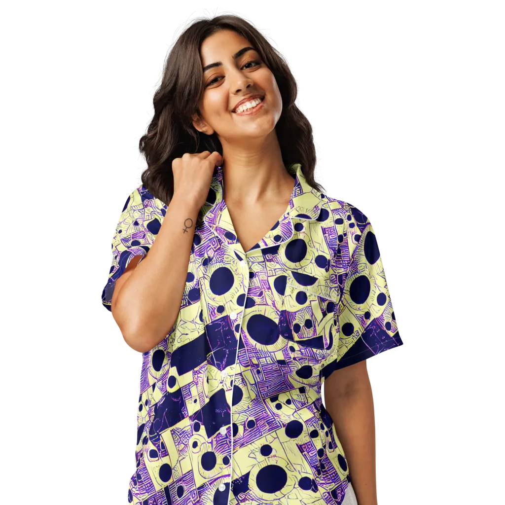 Solar Blueprint on Women's Short Sleeve Pajama Top — Front