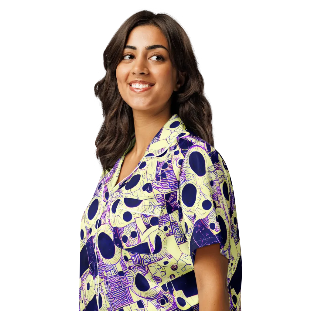 Solar Blueprint on Women's Short Sleeve Pajama Top — Left Front