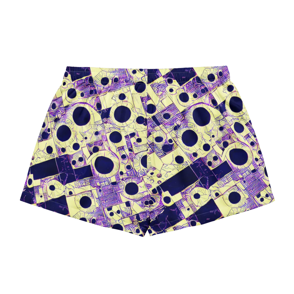 Solar Blueprint on Women's Pajama Shorts — Back