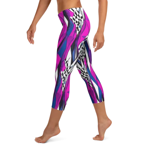 Electric Runway on a Capri Leggings