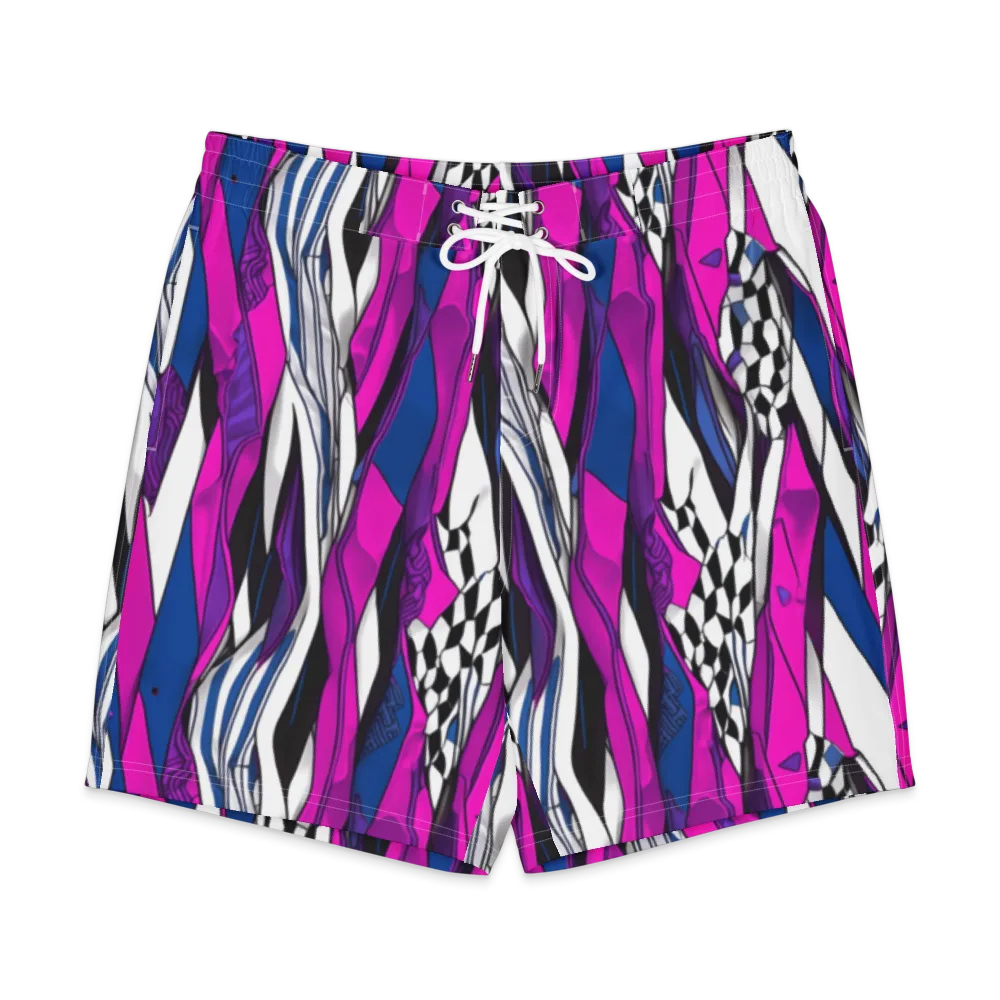 Electric Runway on Men's Board Shorts — Front