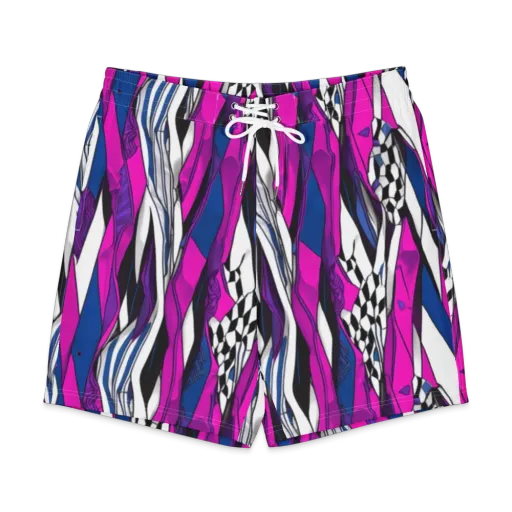 Electric Runway on a Men's Board Shorts