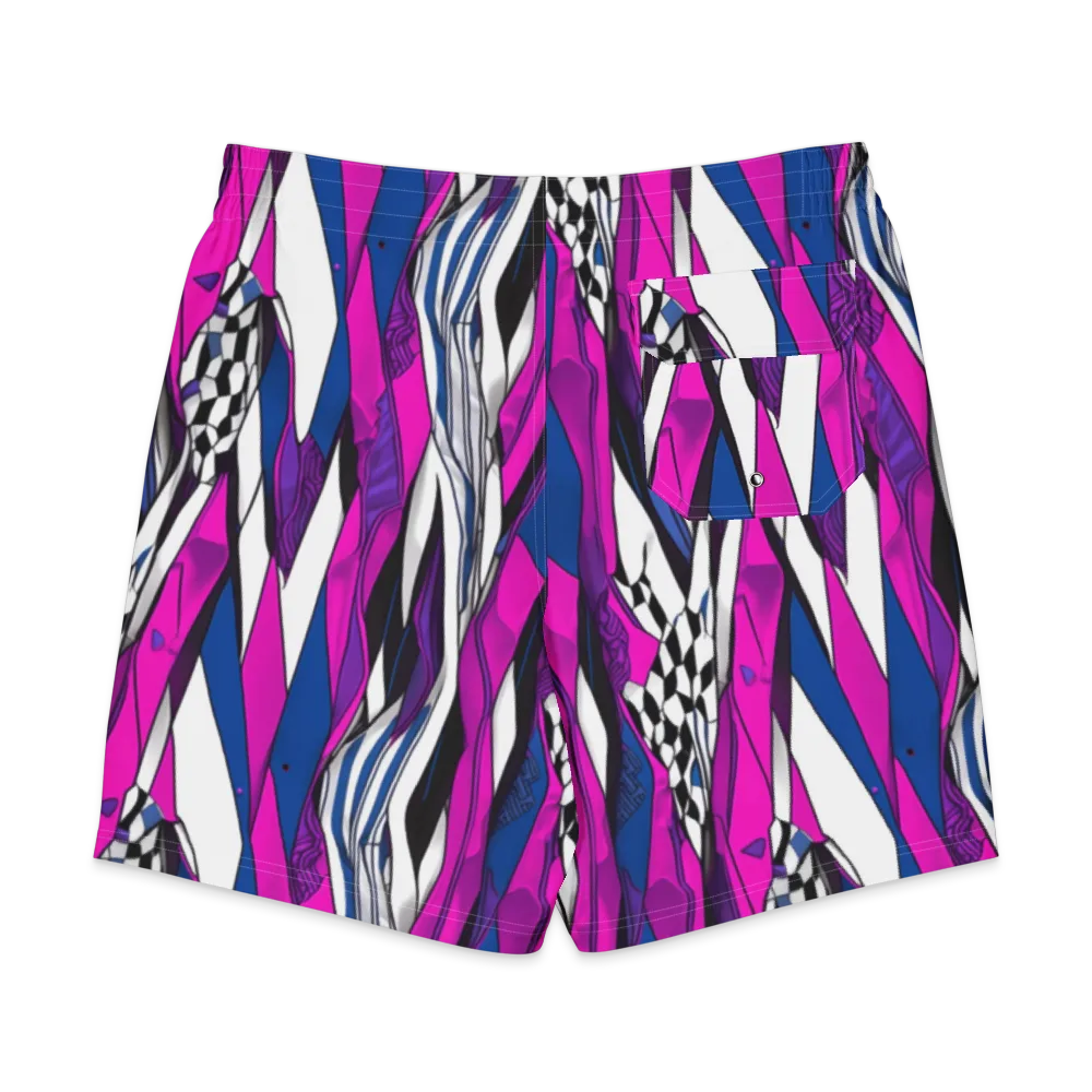 Electric Runway on Men's Board Shorts — Back