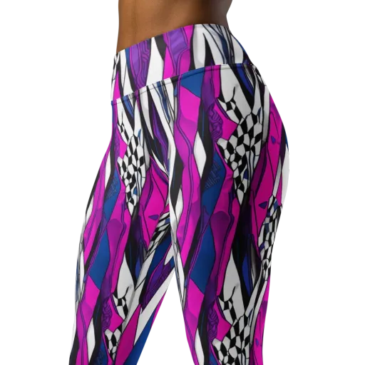 Electric Runway on a Yoga Leggings