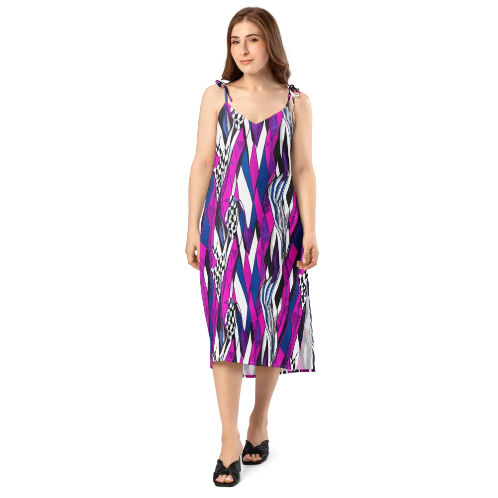 Electric Runway on Slip Dress — Front