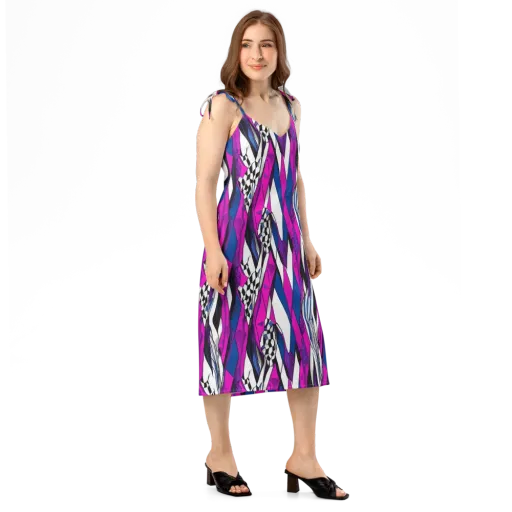 Electric Runway on a Slip Dress