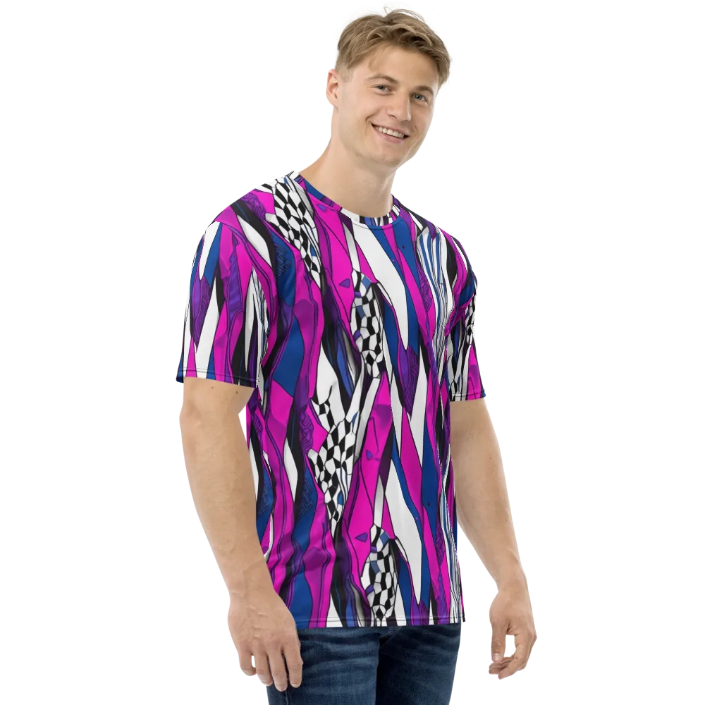 Electric Runway on Men's Crew Neck T-Shirt — Right