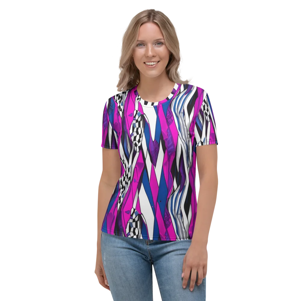 Electric Runway on Women's Crew Neck T-Shirt — Front