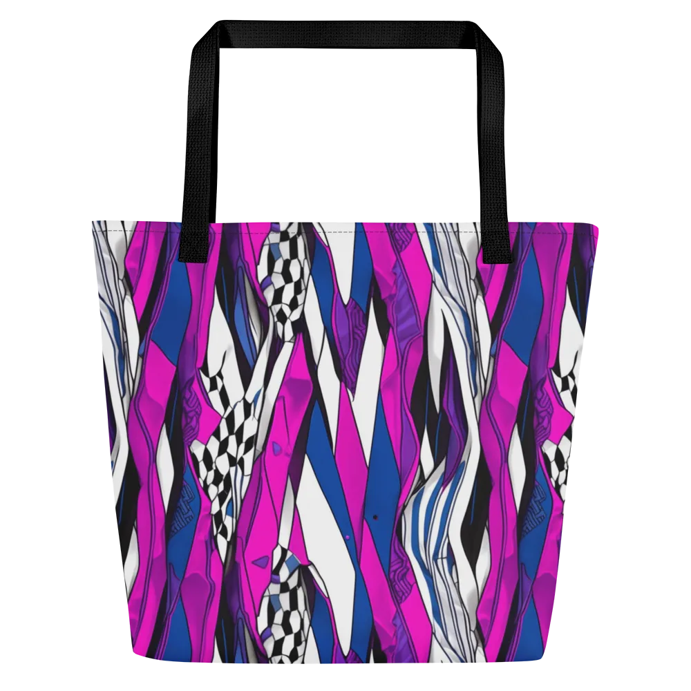 Electric Runway on Large Tote Bag W/ Pocket — Front