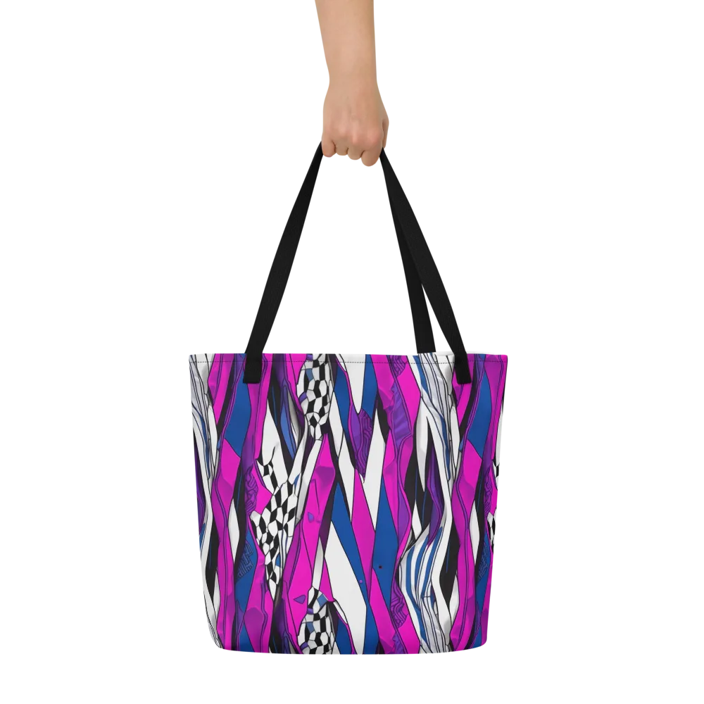 Electric Runway on Large Tote Bag W/ Pocket — Front
