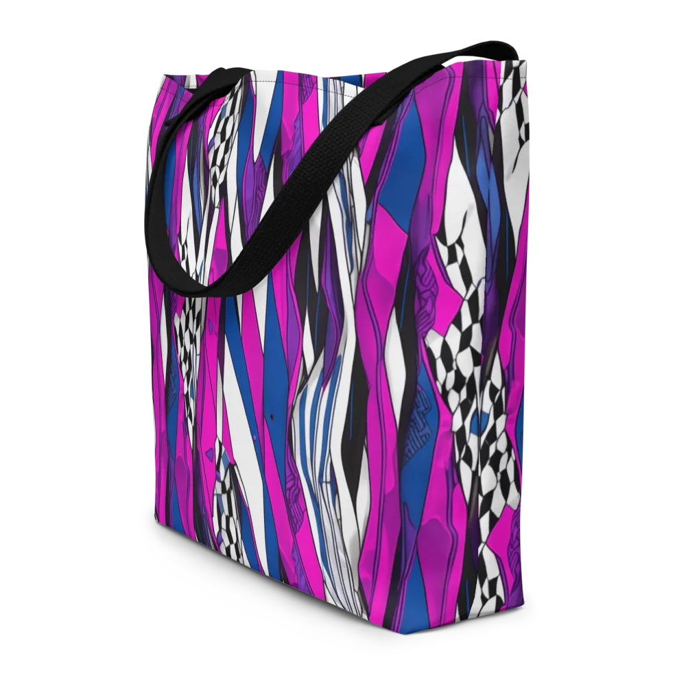 Electric Runway on Large Tote Bag W/ Pocket — Front