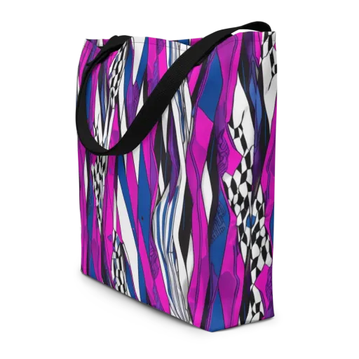Electric Runway on a Large Tote Bag W/ Pocket