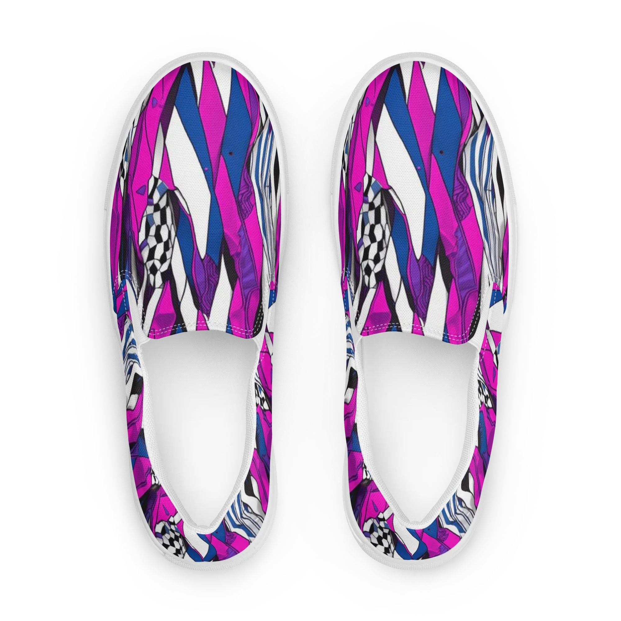 Electric Runway on Women's Slip-On Canvas Shoes — Front