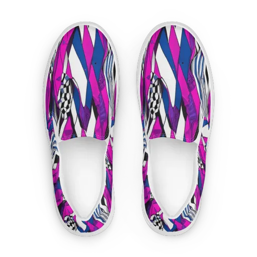 Electric Runway on a Women's Slip-On Canvas Shoes