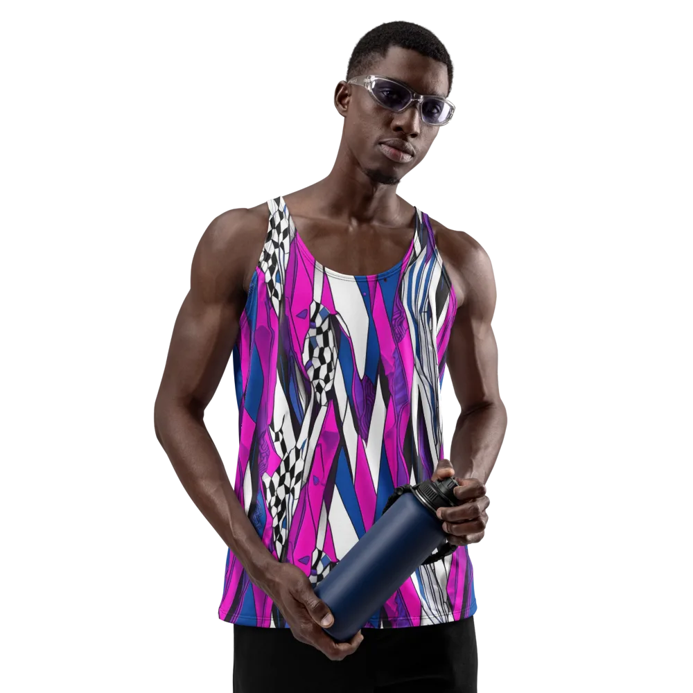 Electric Runway on Men's Tank Top — Front