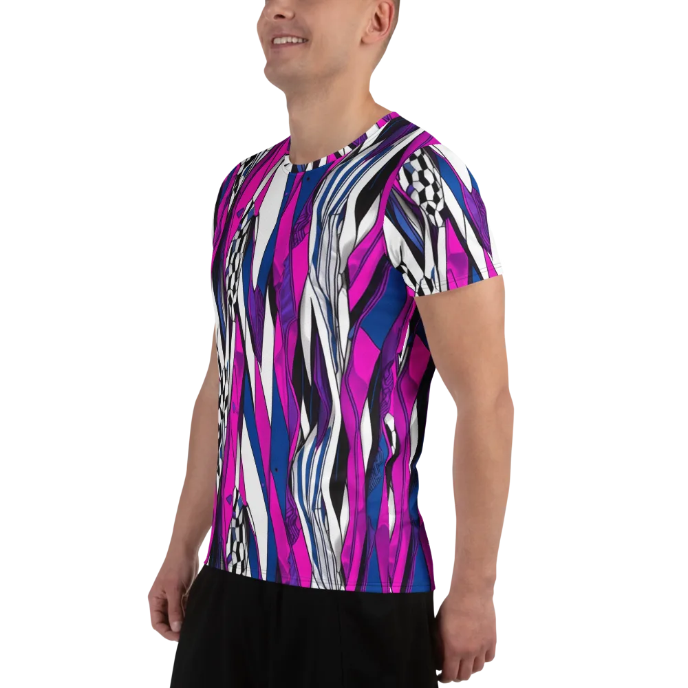 Electric Runway on Men's Athletic T-Shirt — Left