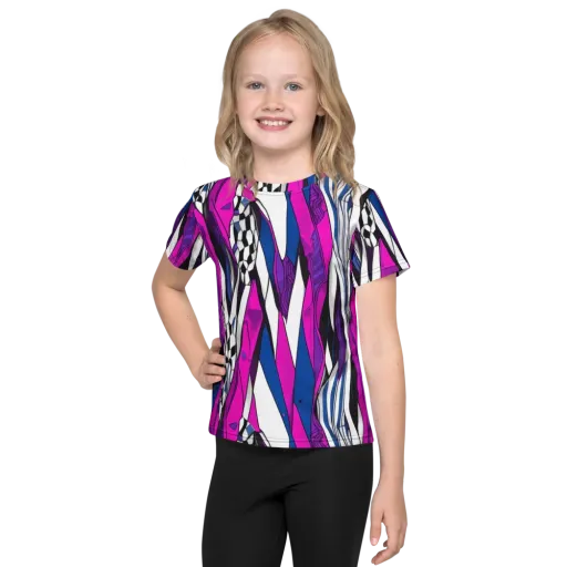 Electric Runway on a Kids Crew Neck T-Shirt