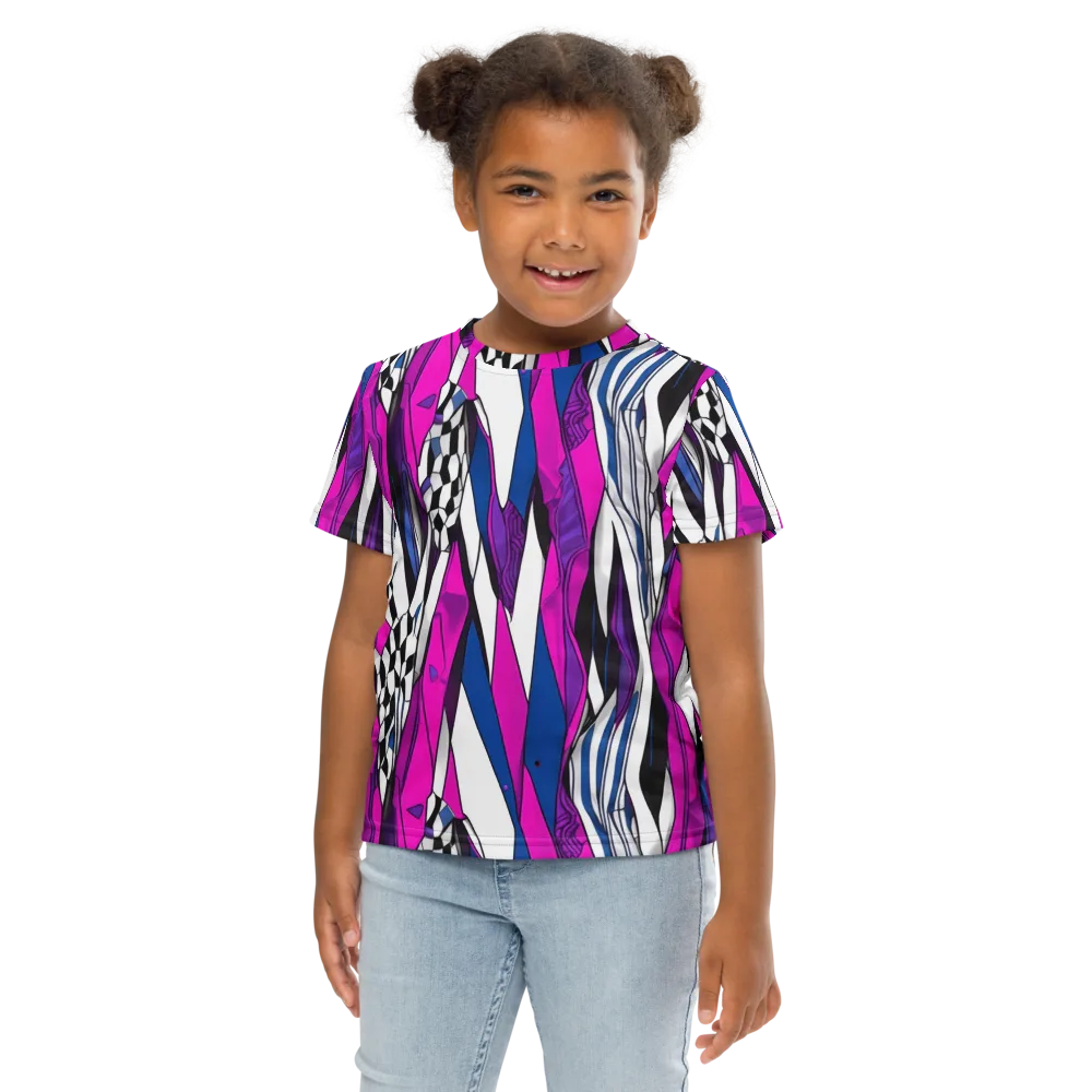Electric Runway on Kids Crew Neck T-Shirt — Front