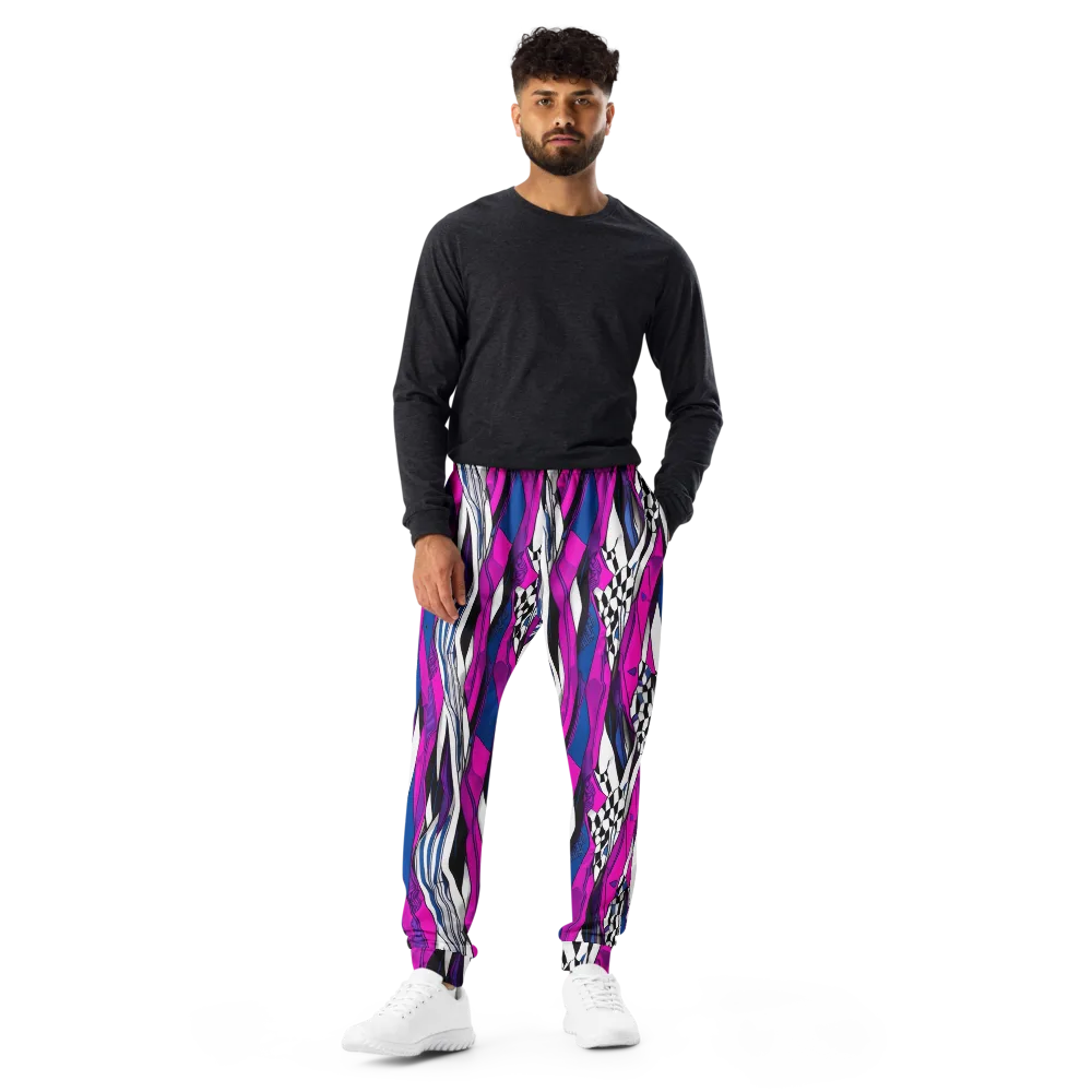 Electric Runway on Men's Joggers — Front