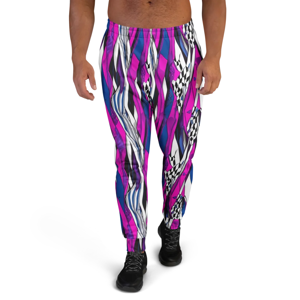 Electric Runway on Men's Joggers — Front