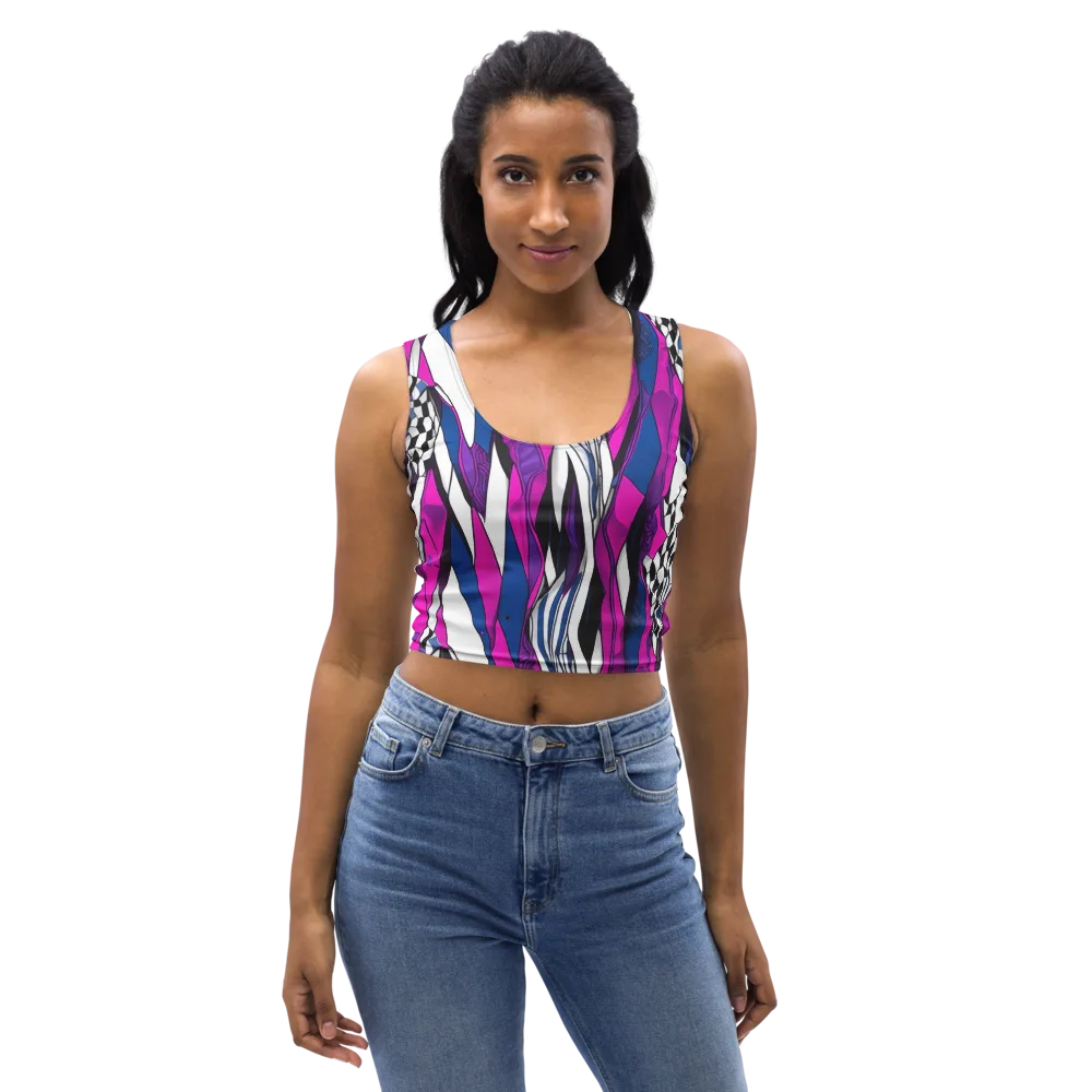 Electric Runway on Crop Top — Front