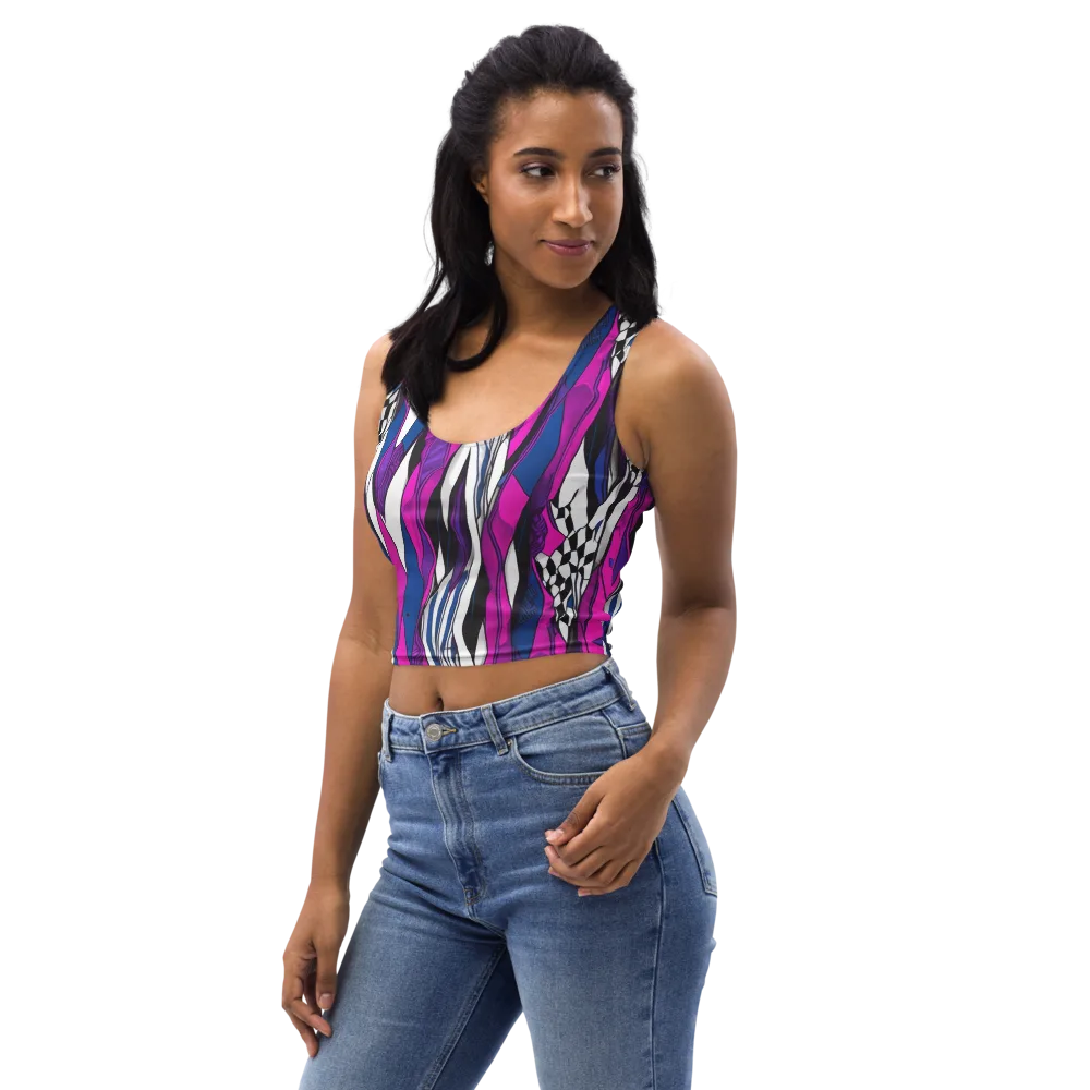 Electric Runway on Crop Top — Left Front
