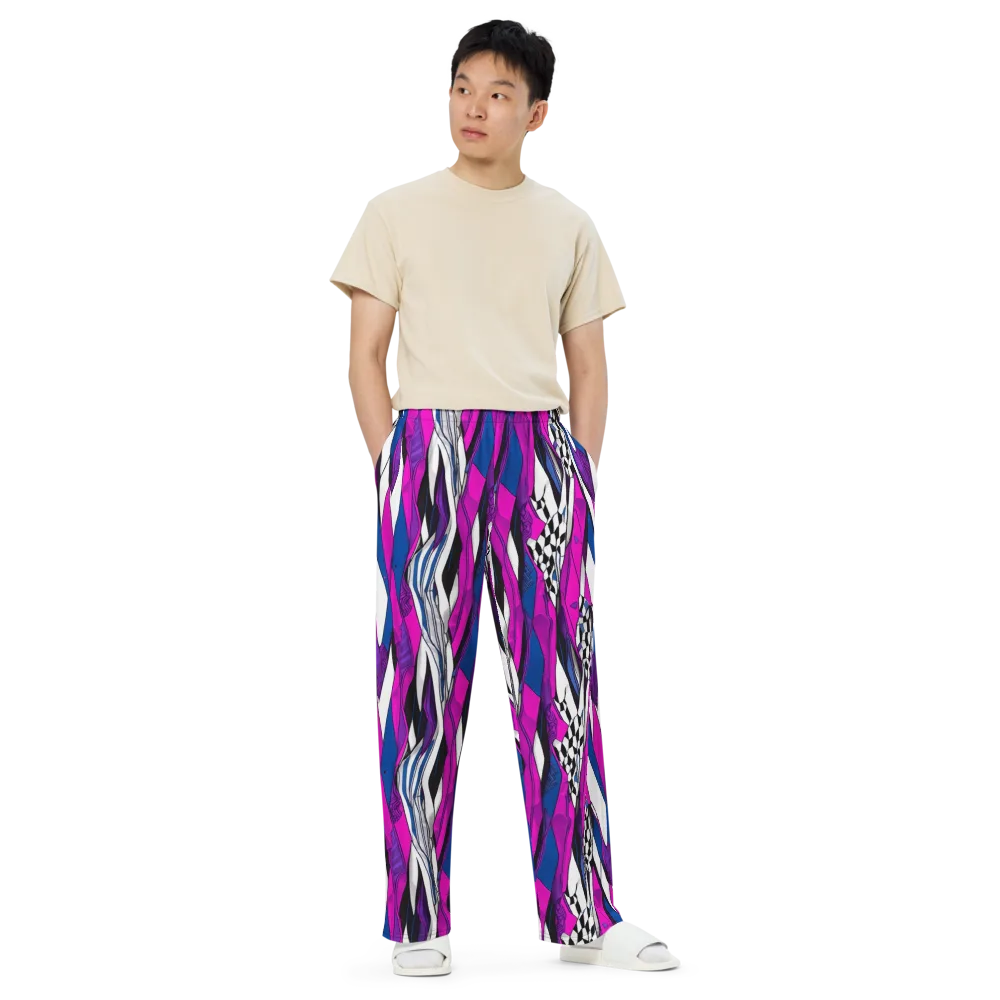 Electric Runway on Wide-Leg Pants — Front