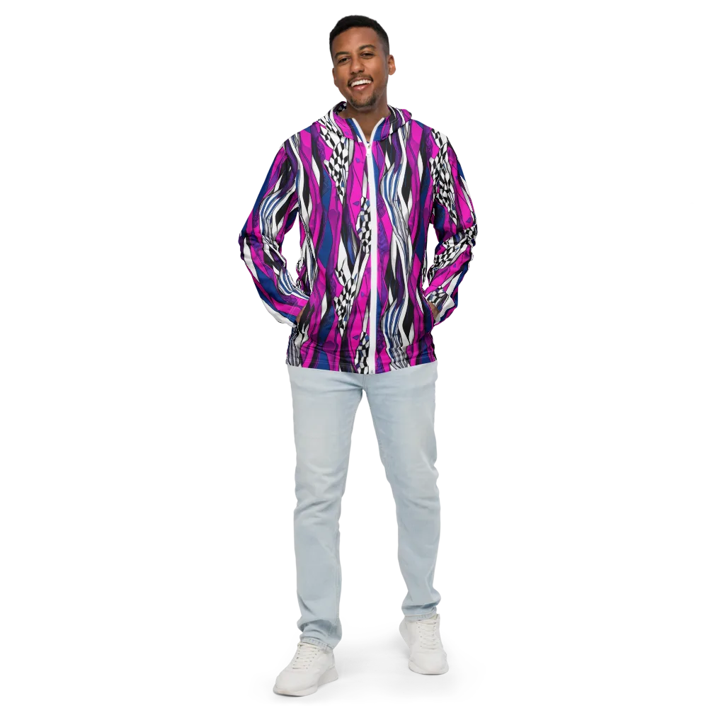 Electric Runway on Men's Windbreaker — Front