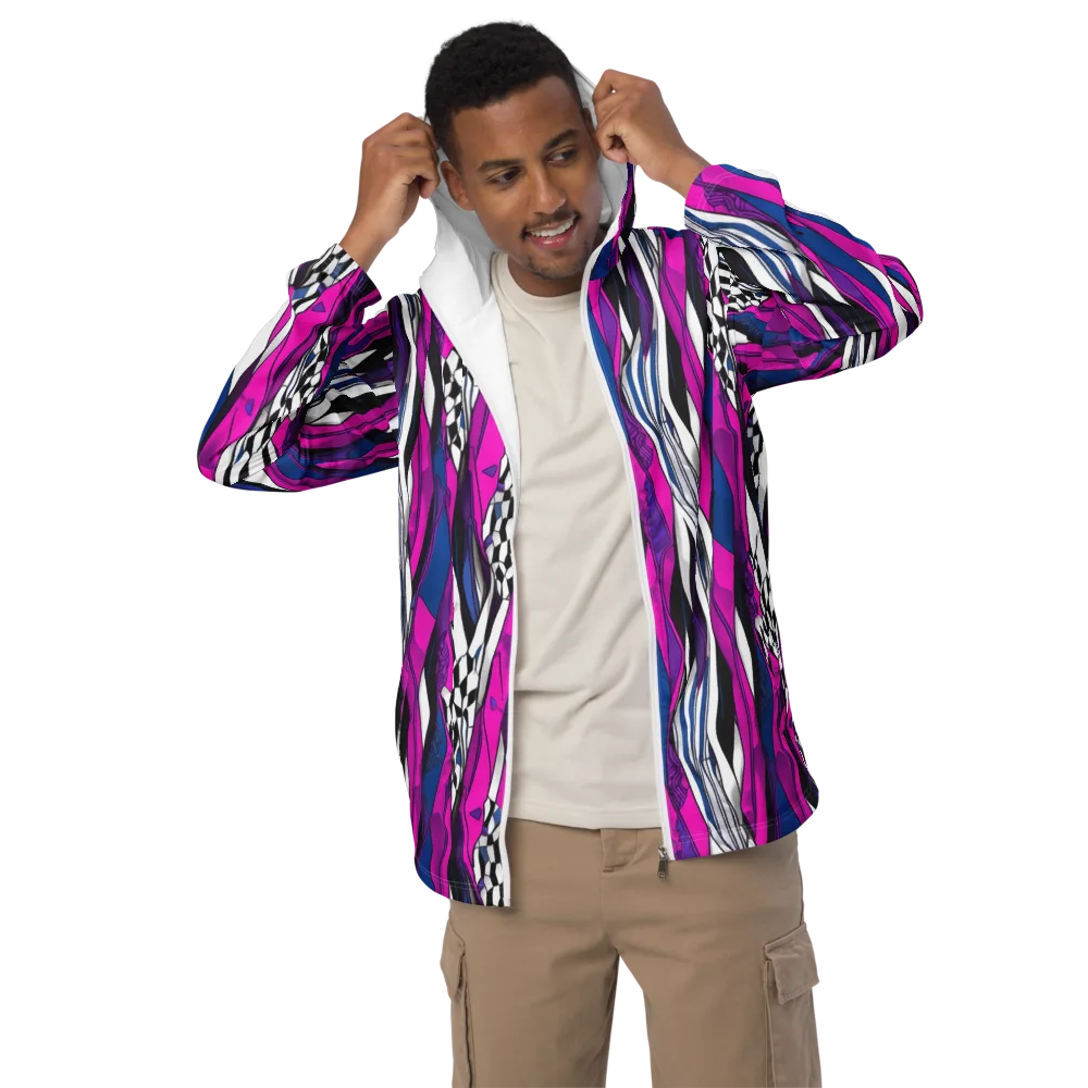 Electric Runway on Men's Windbreaker — Front