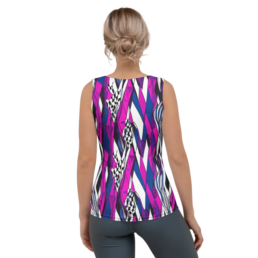 Electric Runway on Women's Tank Top — Back