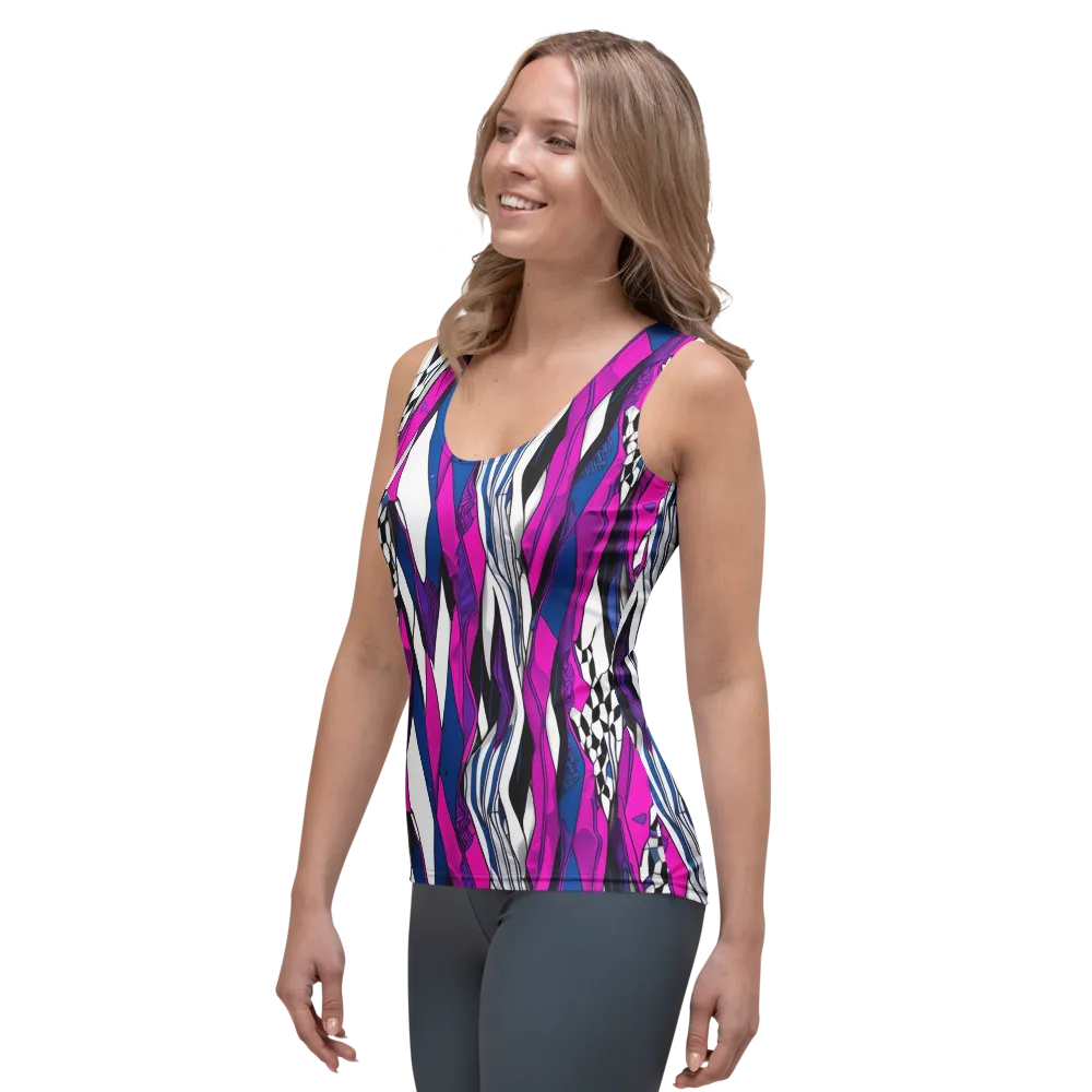Electric Runway on Women's Tank Top — Left Front