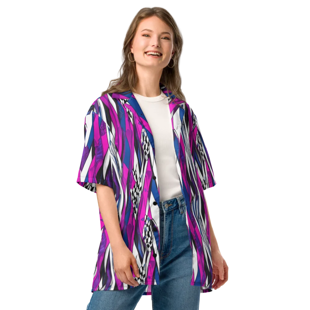 Electric Runway on Button Shirt — Front