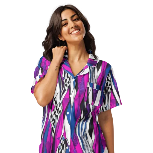 Electric Runway on a Women's Short Sleeve Pajama Top
