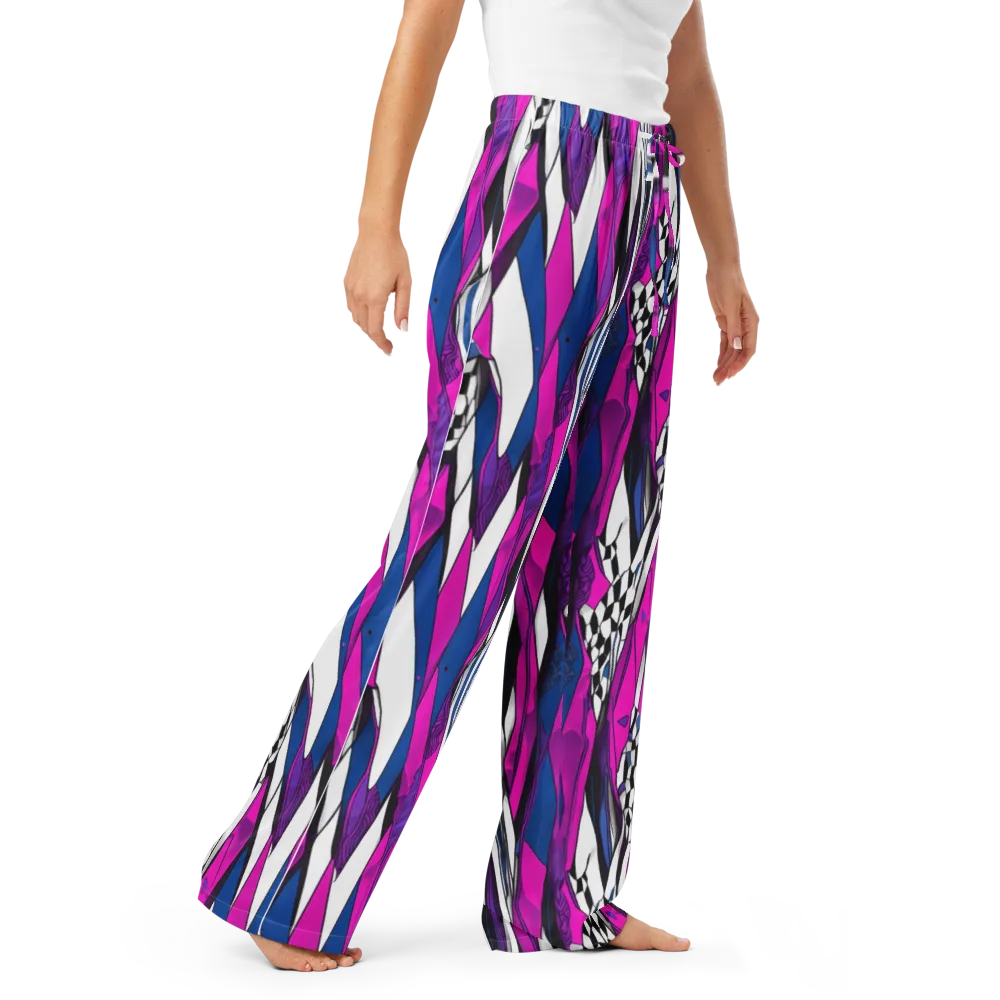 Electric Runway on Women's Pajama Pants — Right Front