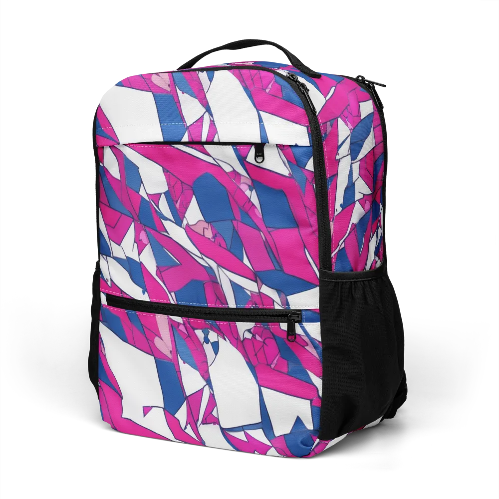 Blue Noise Bloom on Utility Backpack — Left Front