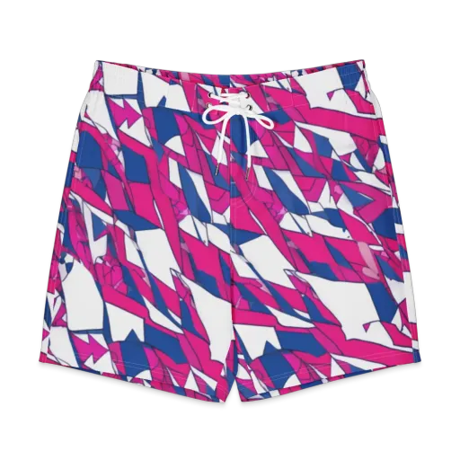 Blue Noise Bloom on a Men's Board Shorts