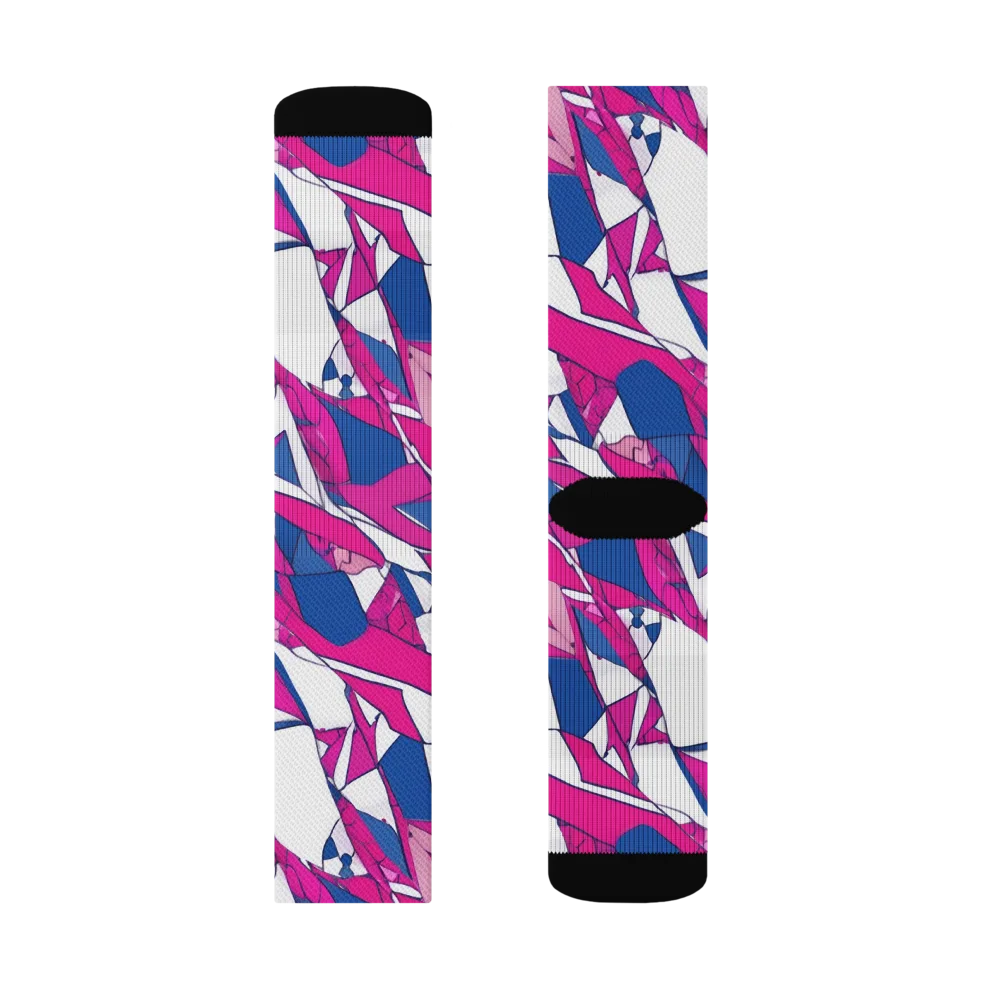Blue Noise Bloom on Socks — Right Sock