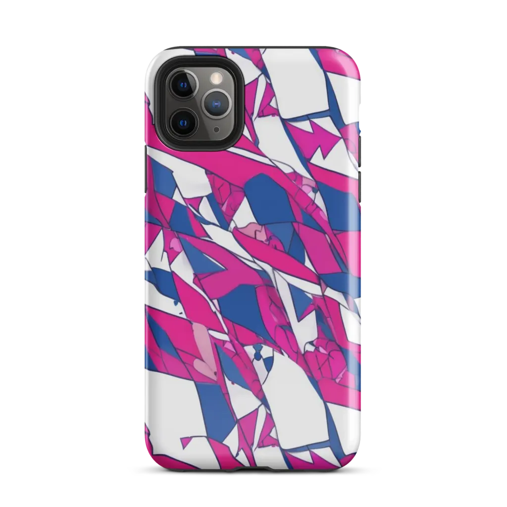 Blue Noise Bloom on Tough Case for iPhone® — Front