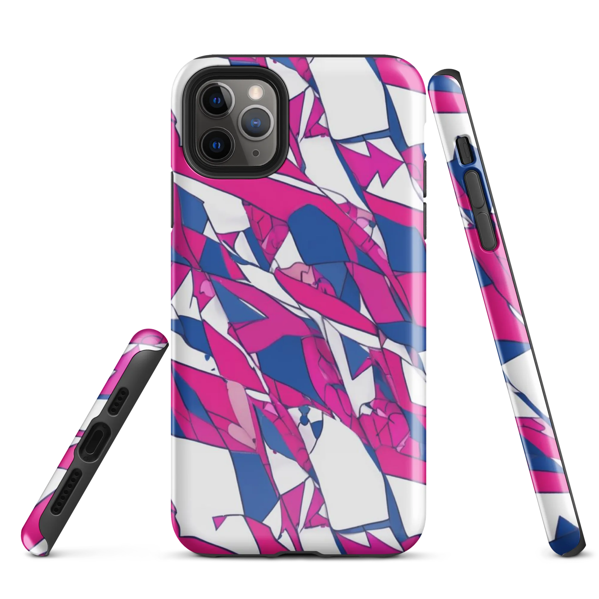 Blue Noise Bloom on Tough Case for iPhone® — Front