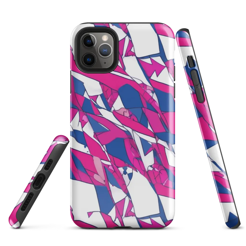 Blue Noise Bloom on Tough Case for iPhone® — Front