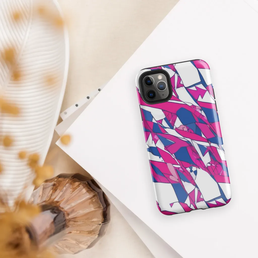 Blue Noise Bloom on Tough Case for iPhone® — Front