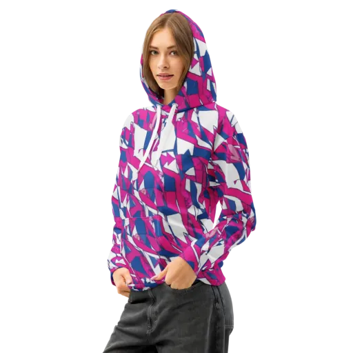 Blue Noise Bloom on a Cotton Hoodie