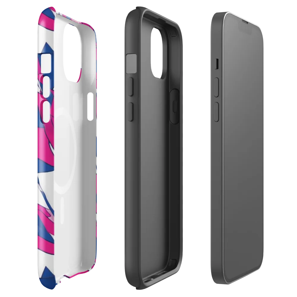 Blue Noise Bloom on MagSafe Tough Case for iPhone® — Front