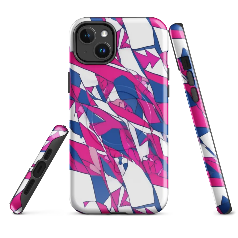 Blue Noise Bloom on MagSafe Tough Case for iPhone® — Front