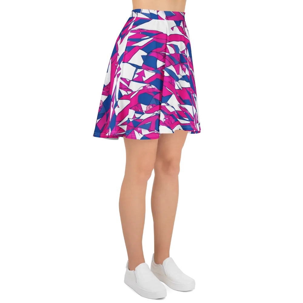 Blue Noise Bloom on Skater Skirt — Right