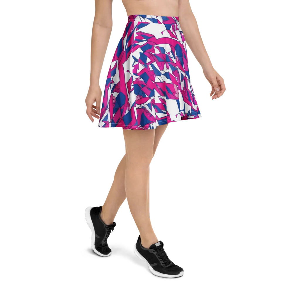Blue Noise Bloom on Skater Skirt — Right