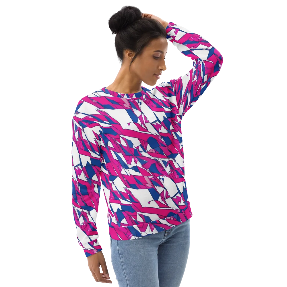Blue Noise Bloom on Sweatshirt — Right Front