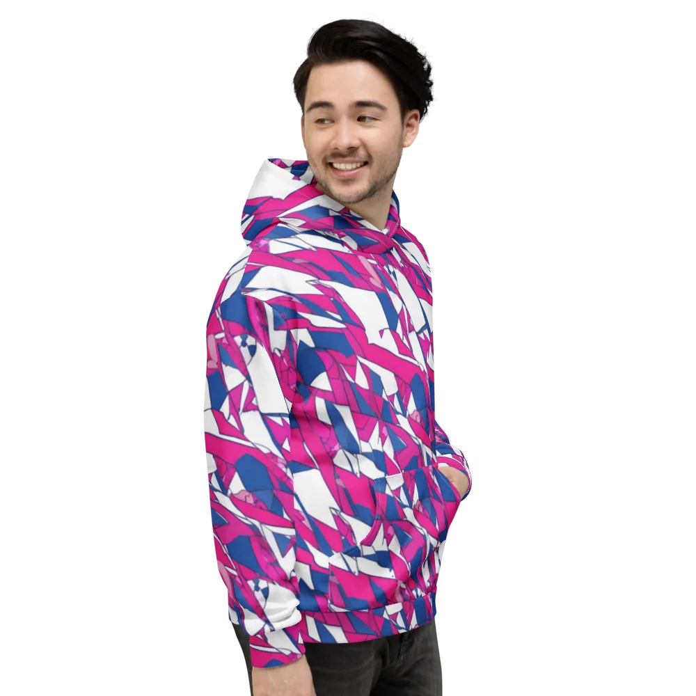 Blue Noise Bloom on Hoodie — Right
